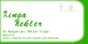 kinga mekler business card